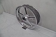 Aluminum Motorcycle Wheels AFTER Chrome-Like Metal Polishing - Aluminum Polishing Services