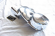 Yamaha Aluminum Motorcycle Engine Cover AFTER Chrome-Like Metal Polishing and Buffing Services