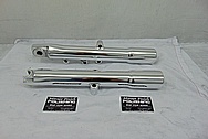 Harley Davidson Motorcycle Aluminum Lower Forks AFTER Chrome-Like Metal Polishing and Buffing Services / Restoration Services - Motorcycle Aluminum Polishing