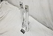 Harley Davidson Motorcycle Aluminum Lower Forks AFTER Chrome-Like Metal Polishing and Buffing Services / Restoration Services - Motorcycle Aluminum Polishing