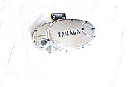 Yamaha Aluminum Motorcycle Engine Cover AFTER Chrome-Like Metal Polishing and Buffing Services