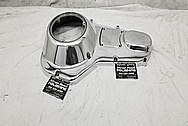 1995 Harley Davidson Aluminum Primary Cover AFTER Chrome-Like Metal Polishing and Buffing Services / Restoration Services - Motorcycle Aluminum Polishing