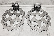 Harley Davidson Steel Motorcycle Brake Rotors AFTER Chrome-Like Metal Polishing - Aluminum Polishing Services 