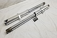 Motorcycle Aluminum Lower Forks AFTER Chrome-Like Metal Polishing and Buffing Services / Restoration Services - Aluminum Polishing