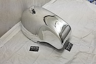 Norton Aluminum Motorcycle Gas Tank AFTER Chrome-Like Metal Polishing and Buffing Services / Restoration Services - Aluminum Polishing