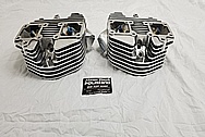 Motorcycle Aluminum Cylinder Heads AFTER Chrome-Like Metal Polishing and Buffing Services / Restoration Services - Aluminum Polishing