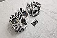 Motorcycle Aluminum Cylinder Heads AFTER Chrome-Like Metal Polishing and Buffing Services / Restoration Services - Aluminum Polishing