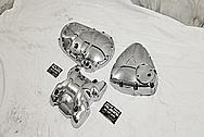 Triumph Bobber Motorcycle Aluminum Engine Covers AFTER Chrome-Like Metal Polishing and Buffing Services / Restoration Services - Aluminum Polishing