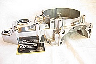 Honda CR500R Motorcross Motorcycle Dirt Bike Aluminum Engine Case AFTER Chrome-Like Metal Polishing and Buffing Services