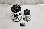 Triumph Bobber Motorcycle Aluminum Hubs AFTER Chrome-Like Metal Polishing and Buffing Services / Restoration Services - Aluminum Polishing