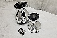 Triumph Bobber Motorcycle Aluminum Hubs AFTER Chrome-Like Metal Polishing and Buffing Services / Restoration Services - Aluminum Polishing