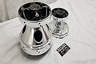 Triumph Bobber Motorcycle Aluminum Hubs AFTER Chrome-Like Metal Polishing and Buffing Services / Restoration Services - Aluminum Polishing