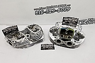 Motorcycle Aluminum Cylinder Heads AFTER Chrome-Like Metal Polishing and Buffing Services / Restoration Services