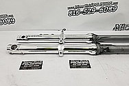 Motorcycle Aluminum Lower Forks AFTER Chrome-Like Metal Polishing and Buffing Services / Restoration Services 