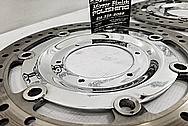 Aluminum and Steel Motorcycle Brake Rotors AFTER Chrome-Like Metal Polishing and Buffing Services / Restoration Services