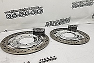 Aluminum and Steel Motorcycle Brake Rotors AFTER Chrome-Like Metal Polishing and Buffing Services / Restoration Services