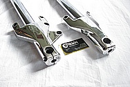 Aluminum Motorcycle Front Fork AFTER Chrome-Like Metal Polishing and Buffing Services