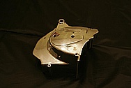Kawasaki Aluminum Motorcycle Cover Piece AFTER Chrome-Like Metal Polishing and Buffing Services