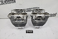 Harley Davidson Aluminum Cylinder Heads AFTER Chrome-Like Metal Polishing and Buffing Services / Restoration Services - Aluminum Polishing