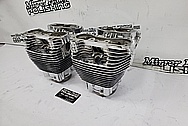 Harley Davidson Aluminum Cylinder Heads AFTER Chrome-Like Metal Polishing and Buffing Services / Restoration Services - Aluminum Polishing