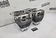 Harley Davidson Aluminum Cylinder Heads AFTER Chrome-Like Metal Polishing and Buffing Services / Restoration Services - Aluminum Polishing