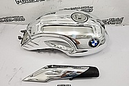 BMW Nine-T Motorcycle Aluminum Tank and Cover Piece AFTER Chrome-Like Metal Polishing and Buffing Services / Restoration Services - Aluminum Polishing - Motorcycle Polishing