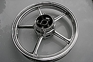 Yamaha Motorcycle Aluminum Wheel AFTER Chrome-Like Metal Polishing and Buffing Services