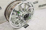 Harley Davidson Aluminum Motorcycle Wheels AFTER Chrome-Like Metal Polishing and Buffing Services / Restoration Services - Aluminum Polishing - Motorcycle Polishing