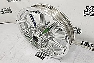 Harley Davidson Aluminum Motorcycle Wheels AFTER Chrome-Like Metal Polishing and Buffing Services / Restoration Services - Aluminum Polishing - Motorcycle Polishing