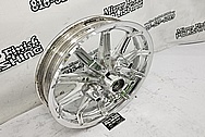 Harley Davidson Aluminum Motorcycle Wheels AFTER Chrome-Like Metal Polishing and Buffing Services / Restoration Services - Aluminum Polishing - Motorcycle Polishing