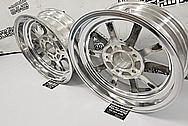 Aluminum Motorcycle Wheels AFTER Chrome-Like Metal Polishing and Buffing Services / Restoration Services - Aluminum Polishing - Motorcycle Polishing - Wheel Polishing 