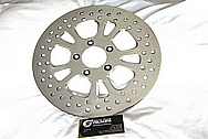 Aluminum Motorcycle Wheel AFTER Chrome-Like Metal Polishing and Buffing Services Plus Custom Painting Services