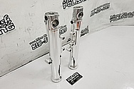 Harley Davidson Aluminum Motorcycle Lower Forks and Piece Project AFTER Chrome-Like Metal Polishing and Buffing Services / Restoration Services - Aluminum Polishing - Motorcycle Polishing