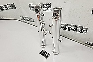 Harley Davidson Aluminum Motorcycle Lower Forks and Piece Project AFTER Chrome-Like Metal Polishing and Buffing Services / Restoration Services - Aluminum Polishing - Motorcycle Polishing