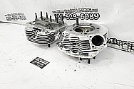 Harley Davidson Aluminum Motorcycle Cylinder Heads AFTER Chrome-Like Metal Polishing - Aluminum Polishing - Motorcycle Parts Polishing - Cylinder Head Polishing 