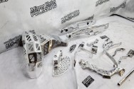 Husqvarna Aluminum Dirt Bike Parts AFTER Chrome-Like Metal Polishing and Buffing Services / Restoration Services - Aluminum Polishing - Motorcycle Polishing