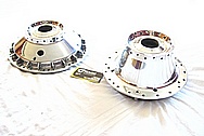 Aluminum Motorcycle Hubs AFTER Chrome-Like Metal Polishing and Buffing Services Plus Custom Cutting Servicess 