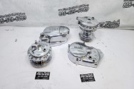 Harley Davidson Motorcycle Engine Cover Pieces AFTER Chrome-Like Metal Polishing and Buffing Services / Restoration Services - Aluminum Polishing - Motorcycle Polishing
