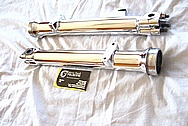 Aluminum Motorcycle Front Forks AFTER Chrome-Like Metal Polishing and Buffing Services Plus Custom Cutting Servicess 