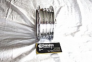 Aluminum Dirt Bike Hub Piece AFTER Chrome-Like Metal Polishing and Buffing Services