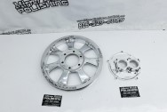 Motorcycle Sprocket and Fuel Injection Piece AFTER Chrome-Like Metal Polishing | Aluminum Polishing | Motorcycle Polishing Service