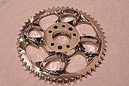 Custom Aluminum Chopper Sprocket AFTER Chrome-Like Metal Polishing and Buffing Services