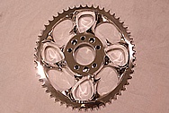 Custom Aluminum Chopper Sprocket AFTER Chrome-Like Metal Polishing and Buffing Services