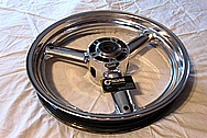 2008 Suzuki Hayabusa Motorcycle Aluminum Wheel AFTER Chrome-Like Metal Polishing and Buffing Services