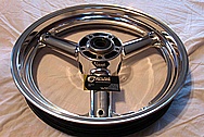 2008 Suzuki Hayabusa Motorcycle Aluminum Wheel AFTER Chrome-Like Metal Polishing and Buffing Services