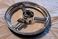 2008 Suzuki Hayabusa Motorcycle Aluminum Wheel AFTER Chrome-Like Metal Polishing and Buffing Services
