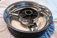 2008 Suzuki Hayabusa Motorcycle Aluminum Wheel AFTER Chrome-Like Metal Polishing and Buffing Services