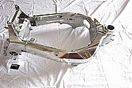 Suzuki Hayabusa Aluminum Motorcycle Frame AFTER Chrome-Like Metal Polishing and Buffing Services / Restoration Services