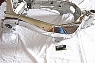 Suzuki Hayabusa Aluminum Motorcycle Frame AFTER Chrome-Like Metal Polishing and Buffing Services / Restoration Services