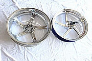 MH900e Ducati Aluminum Motorcycle Wheels AFTER Chrome-Like Metal Polishing and Buffing Services / Restoration Services 